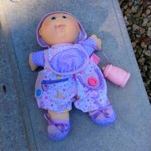 Cabbage Patch Kids/12" Baby Doll/Hearts/Stars/Moons Outfit/Hat/Bib/Bottle